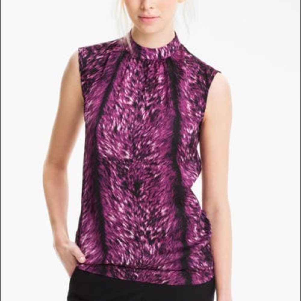 Vince Camuto Fur Print Blouse